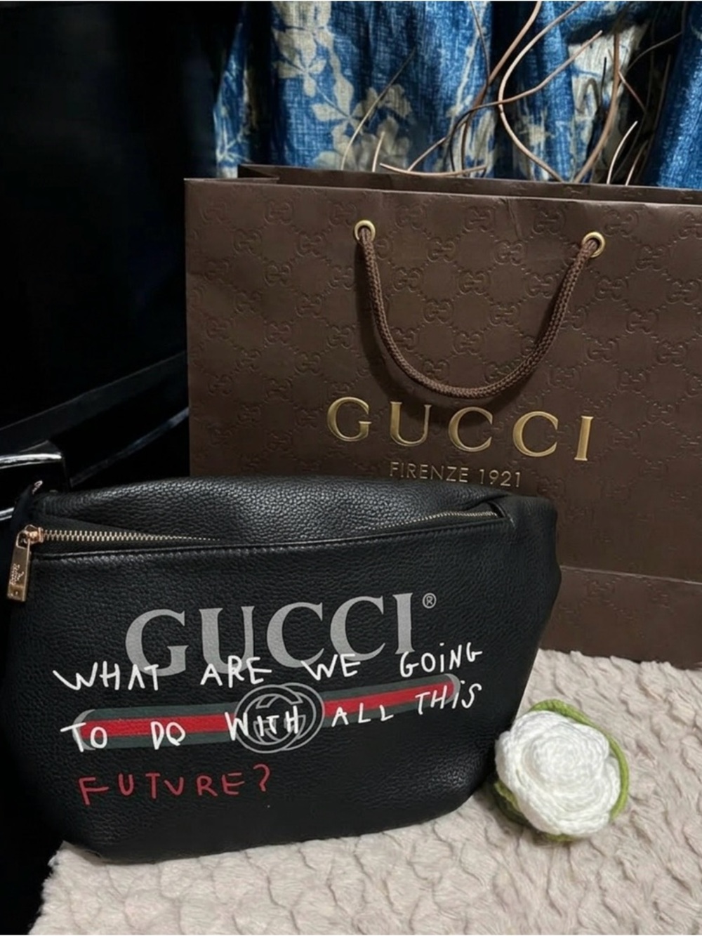 nwt Graphic Belt Bag